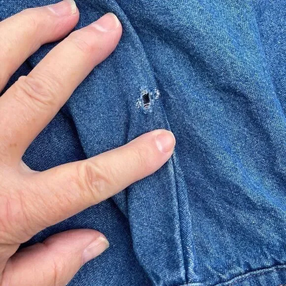 Vintage Wrangle size L pearl snap denim shirt. Western, See description - Picture 9 of 11